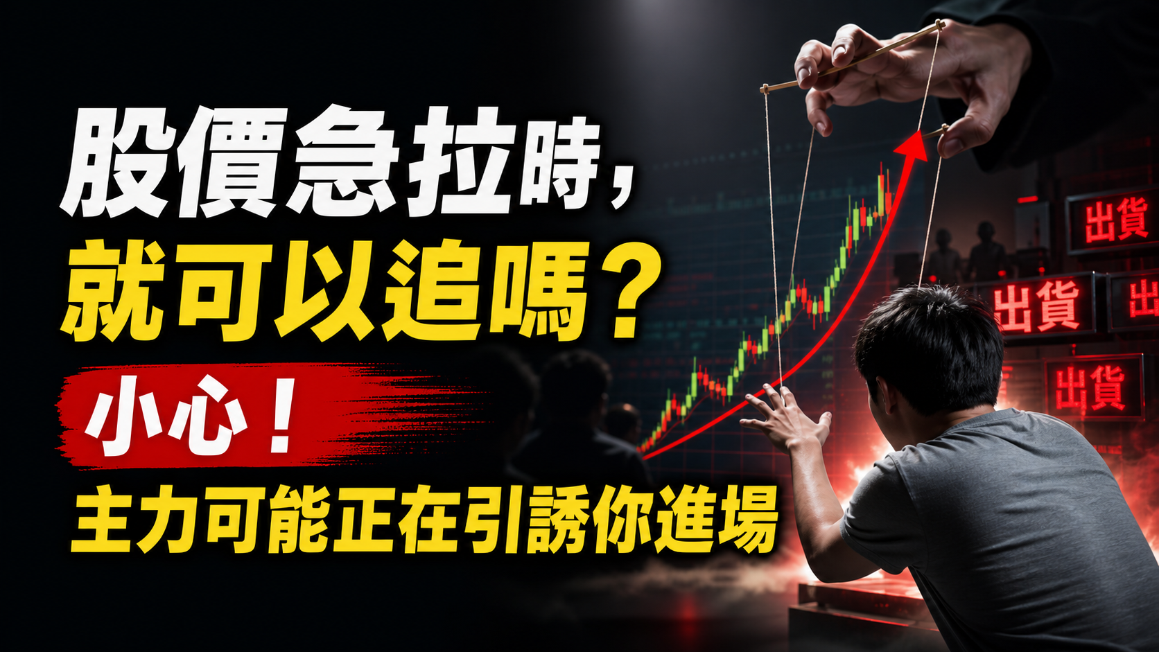 股價急拉時，就可以追嗎？小心！主力可能正在引誘你進場 ( 內附３個出貨訊號 )