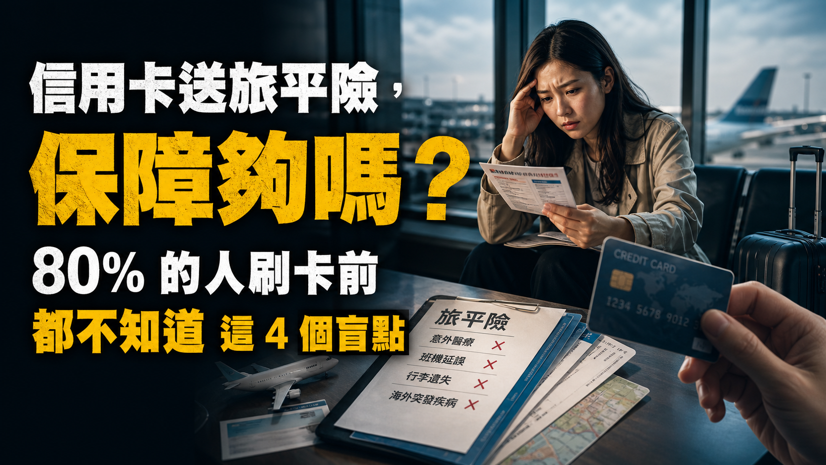 信用卡送旅平險，保障夠嗎？80% 的人刷卡前都不知道 這 4 個盲點