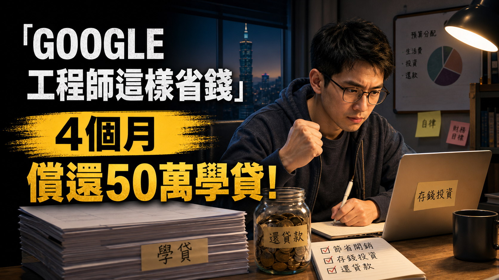 「GOOGLE 工程師這樣省錢」 為了還貸款、存錢投資，他這樣做， 4個月償還50萬學貸！