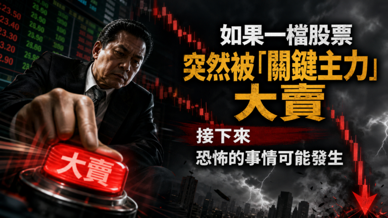 如果一檔股票突然被「關鍵主力」大賣，接下來，恐怖的事情可能發生(以聯發科為例)