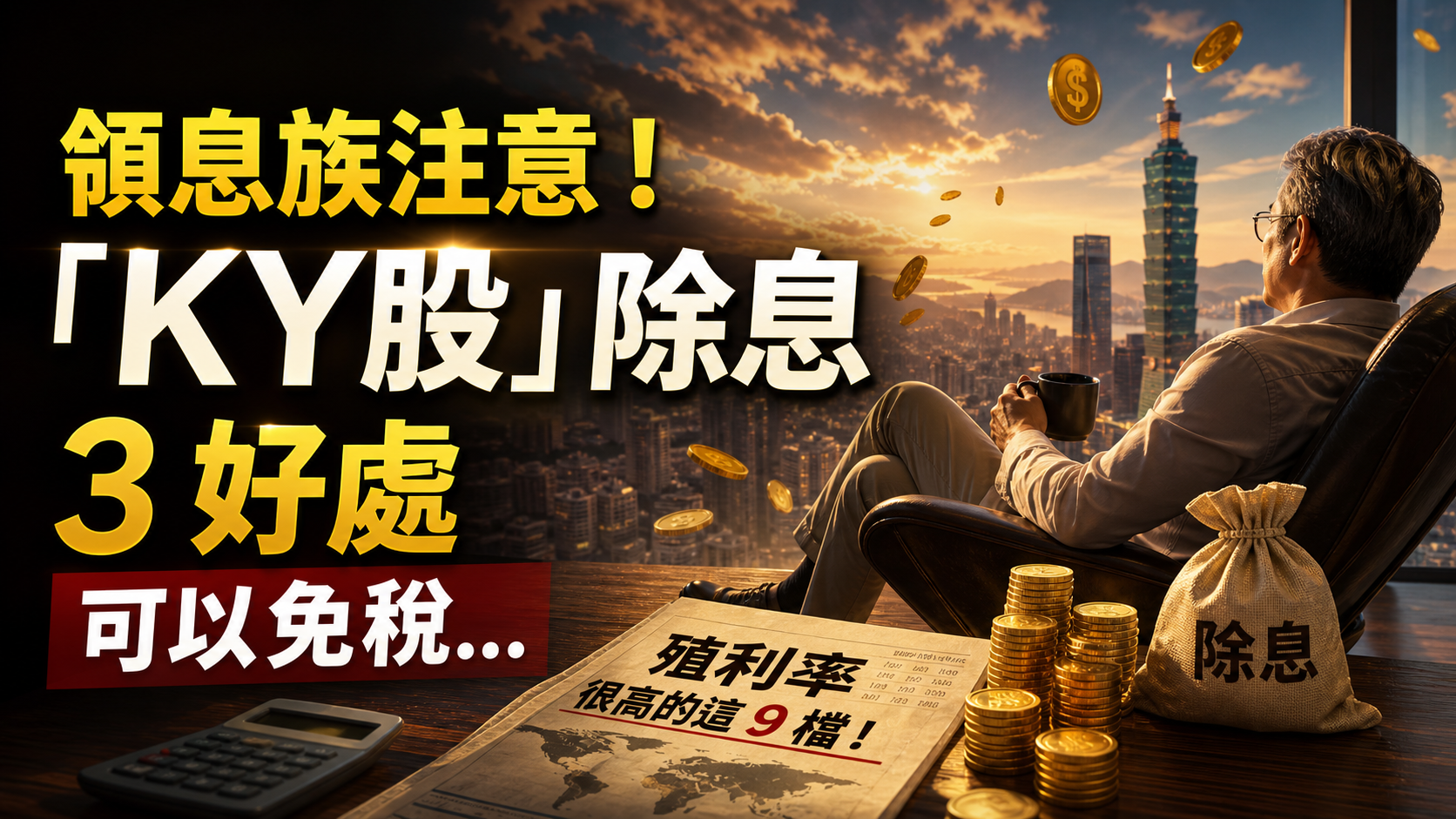 領息族注意！「KY股」除息 3 好處，看懂可以免稅…尤其 殖利率 很高的這 9 檔！