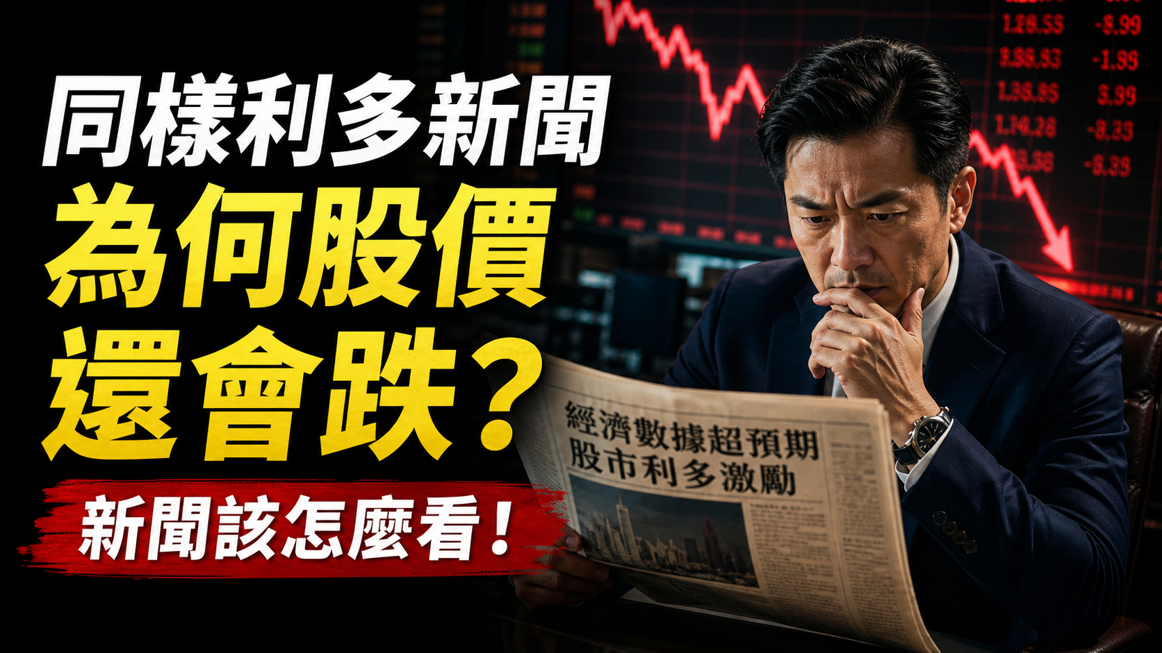 同樣利多新聞 為何股價還會跌？職業操盤手告訴你 新聞該怎麼看！