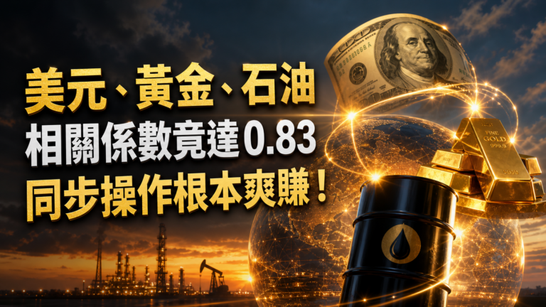 「美元、黃金、石油」總經投資 3 金，它們相關係數竟達0.83，同步操作根本爽賺！