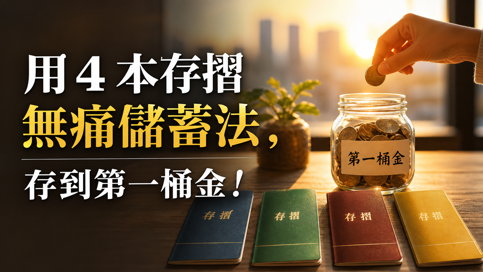 用 4 本存摺無痛儲蓄法，讓你不用忍耐也可以存到第一桶金！