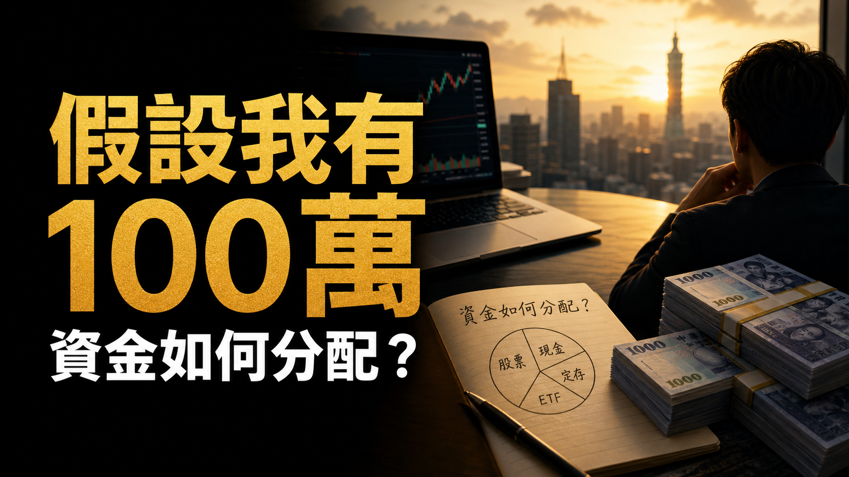 假設我有100萬，我會如何操作股票？資金如何分配？