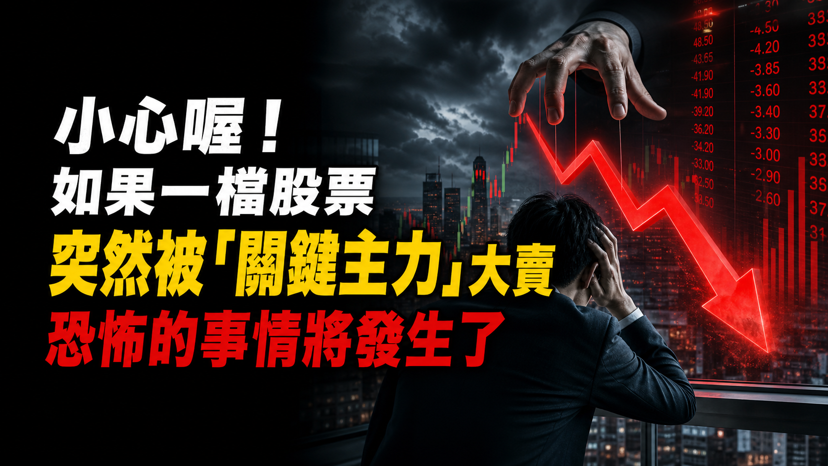 小心喔！如果一檔股票 突然被「關鍵主力」大賣，接下來，恐怖的事情將發生了(以台泥為例)