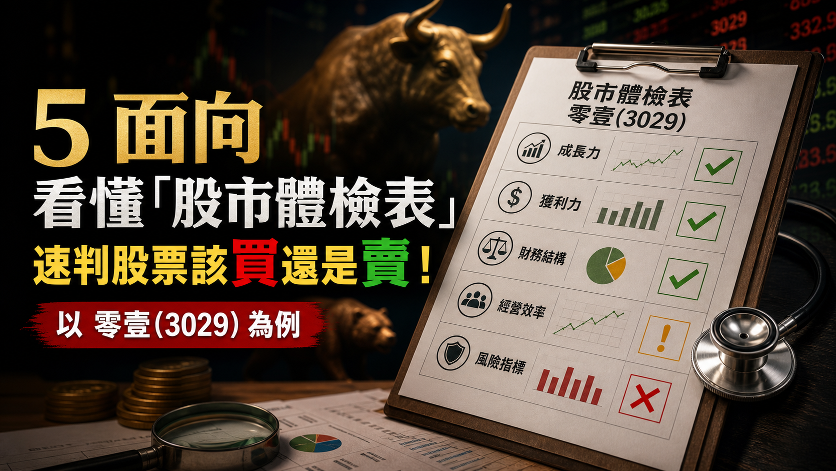 5 面向 看懂「股市體檢表」，速判股票該買還是賣！以 零壹(3029) 為例