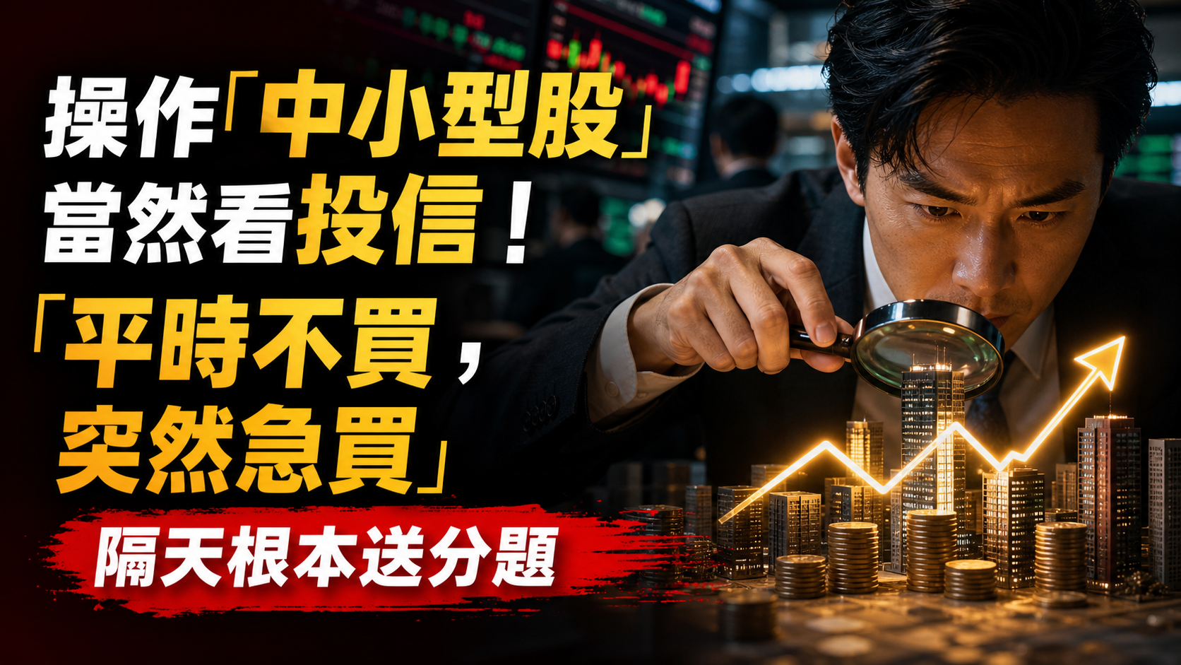 操作「中小型股」，當然看投信！尤其「平時不買，突然急買」，隔天根本送分題