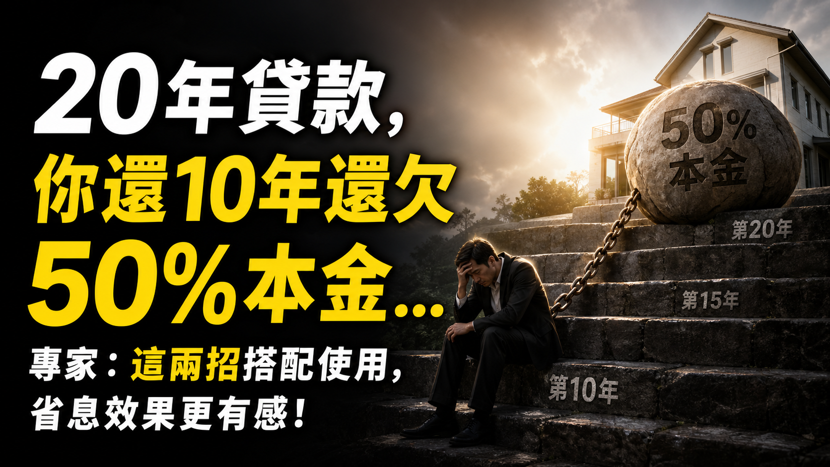 20年貸款，你還 10年還欠 50%本金…專家：這兩招搭配使用，省息效果更有感！