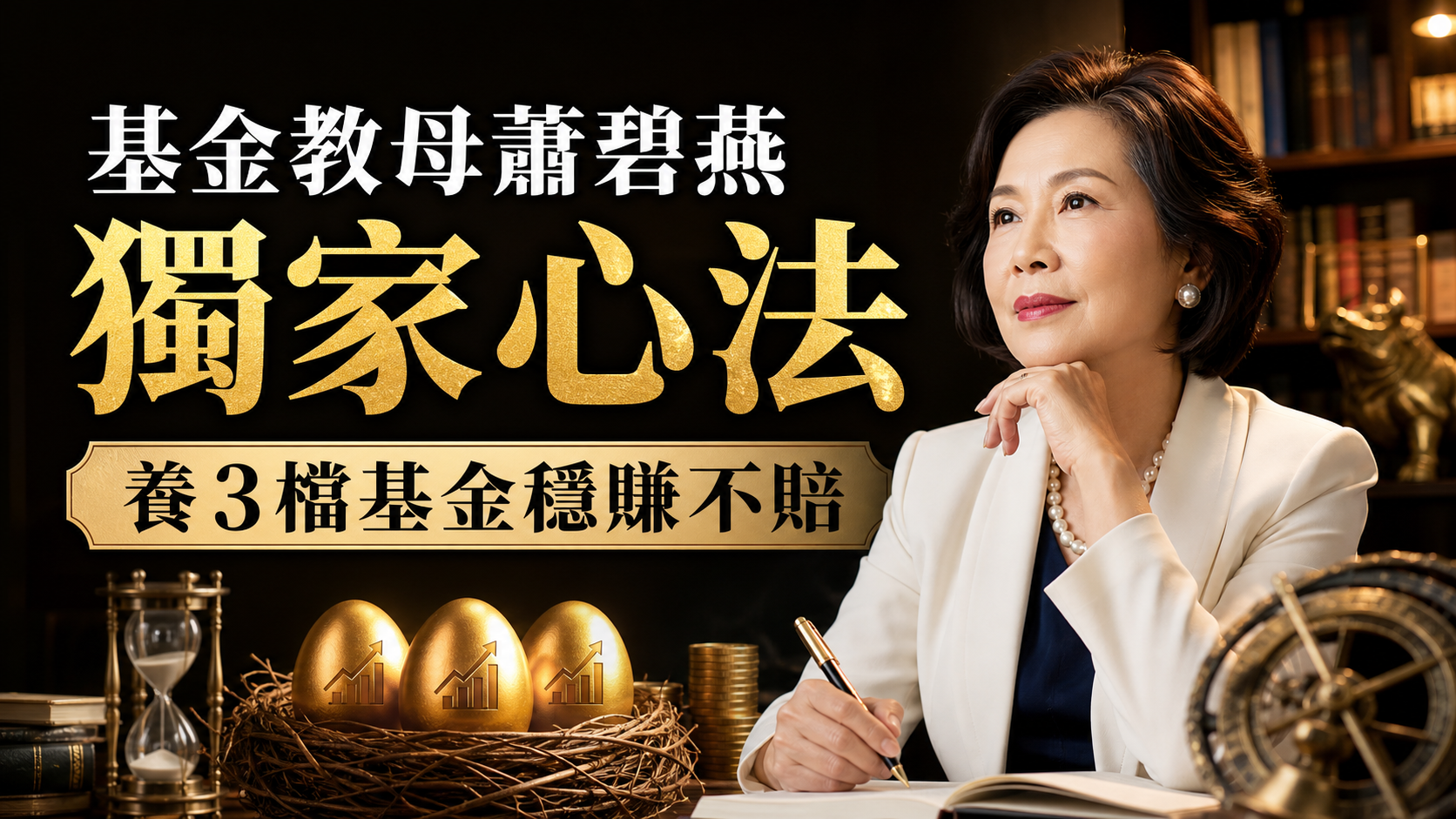 基金教母蕭碧燕獨家心法，養3檔基金穩賺不賠