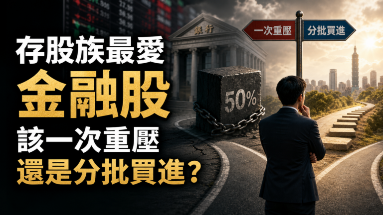 存股族最愛的金融股，該一次重壓 還是分批買進？財經作家：做錯了，報酬就少 50％