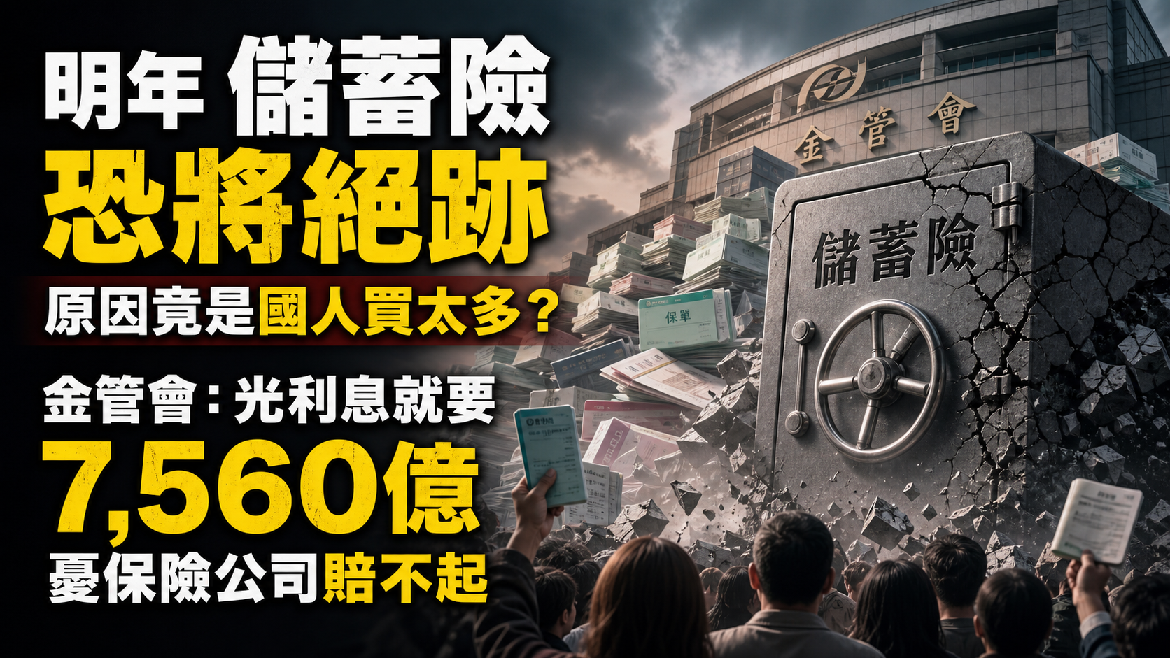 明年 儲蓄險 恐將絕跡，原因竟是國人買太多？ 金管會：光利息就要 7,560億，憂保險公司賠不起