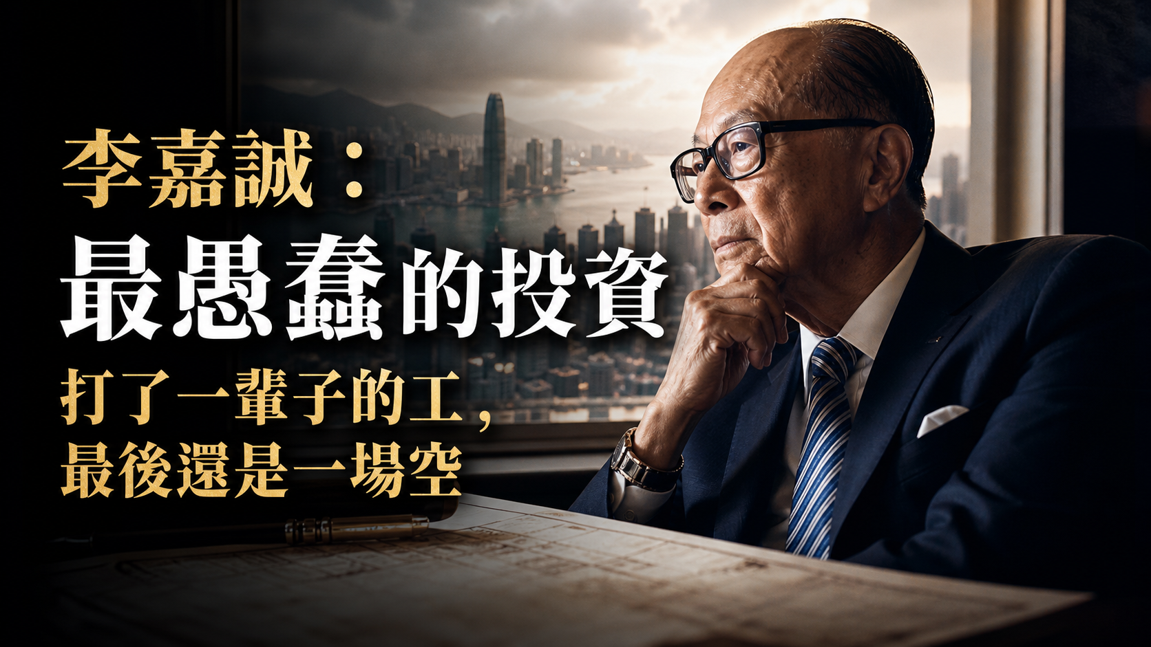 李嘉誠：最愚蠢的投資莫過於 打了一輩子的工，最後還是一場空