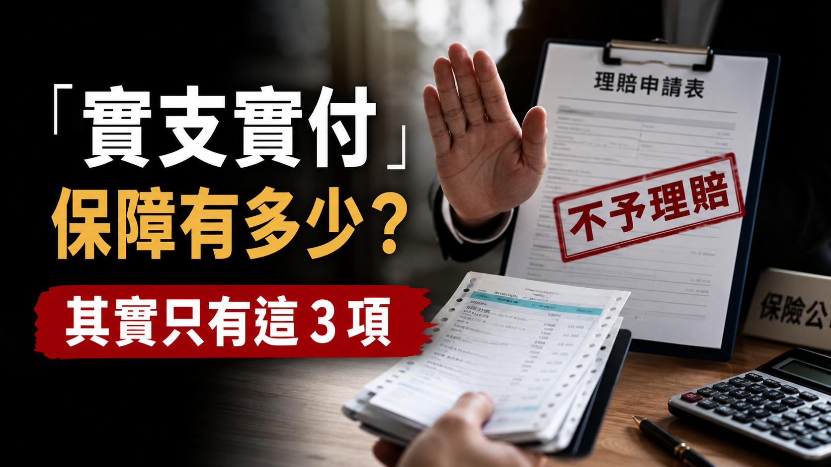 「實支實付」保障有多少？別以為保險公司會理賠全額 ! 其實只有這 3 項
