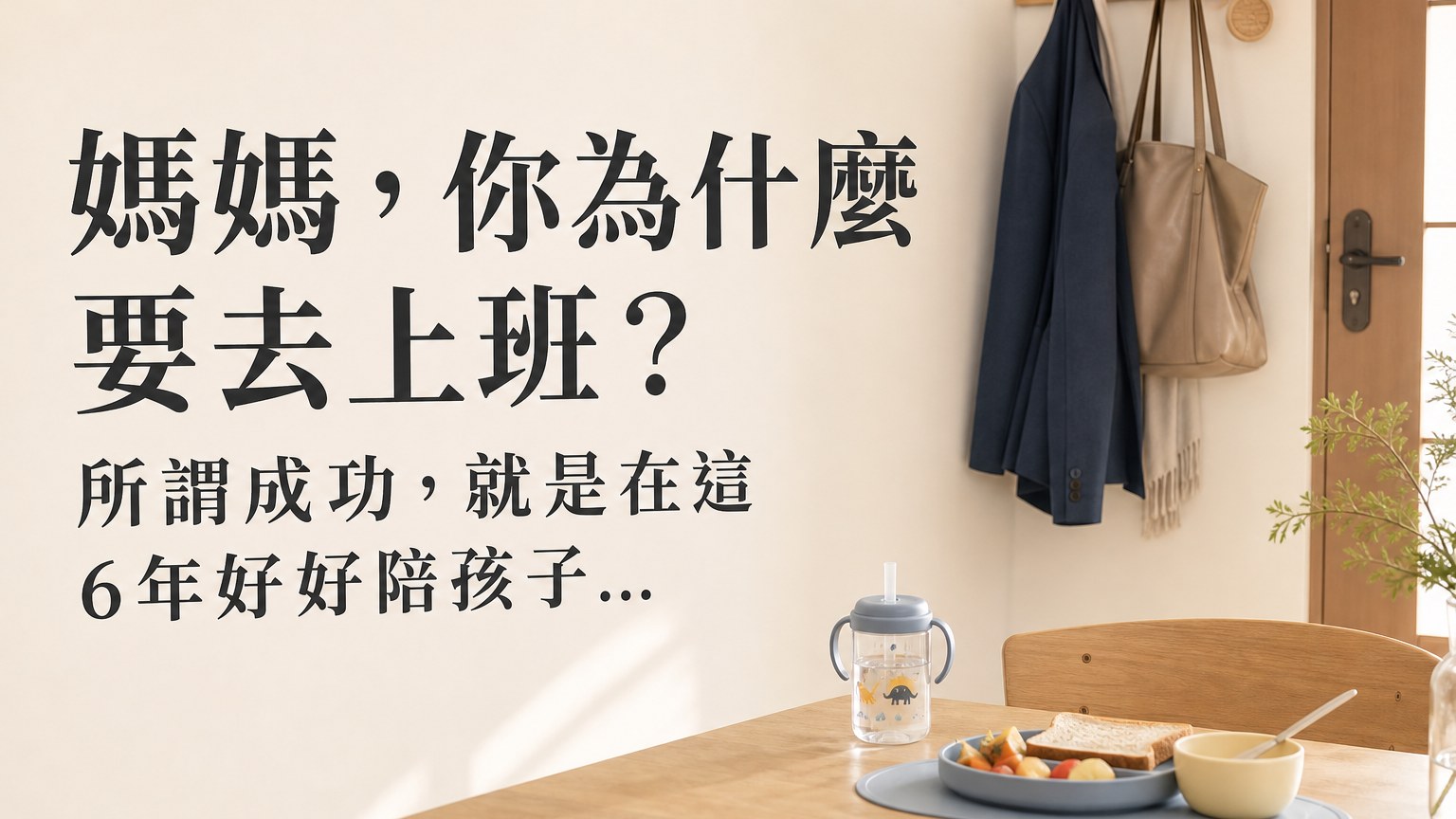 「媽媽，你為什麼要去上班？」 所謂成功，就是在這 6年好好陪孩子…時機一過 老了只剩「後悔」陪你