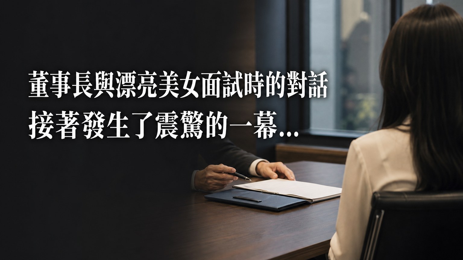 董事長與漂亮美女 面試時的對話，接著發生了 震驚的一幕…！看完我眼眶都紅了…