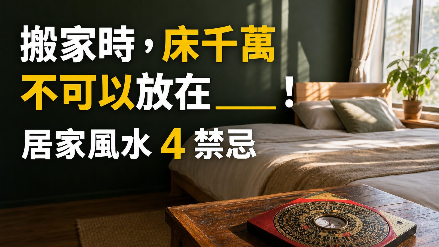 搬家時，床千萬不可以放在___！居家風水 4 禁忌，90% 人居然都沒做到…