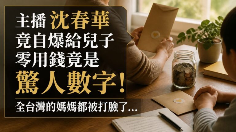 主播 沈春華 竟自爆給兒子零用錢竟是驚人數字！全台灣的媽媽都被打臉了…
