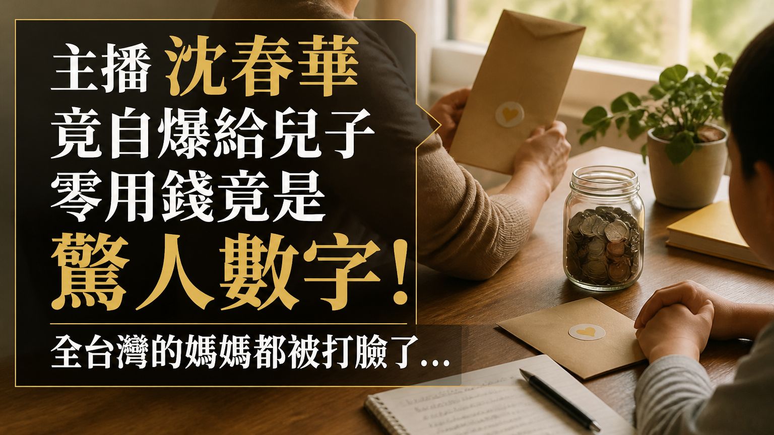 主播 沈春華 竟自爆給兒子零用錢竟是驚人數字！全台灣的媽媽都被打臉了…