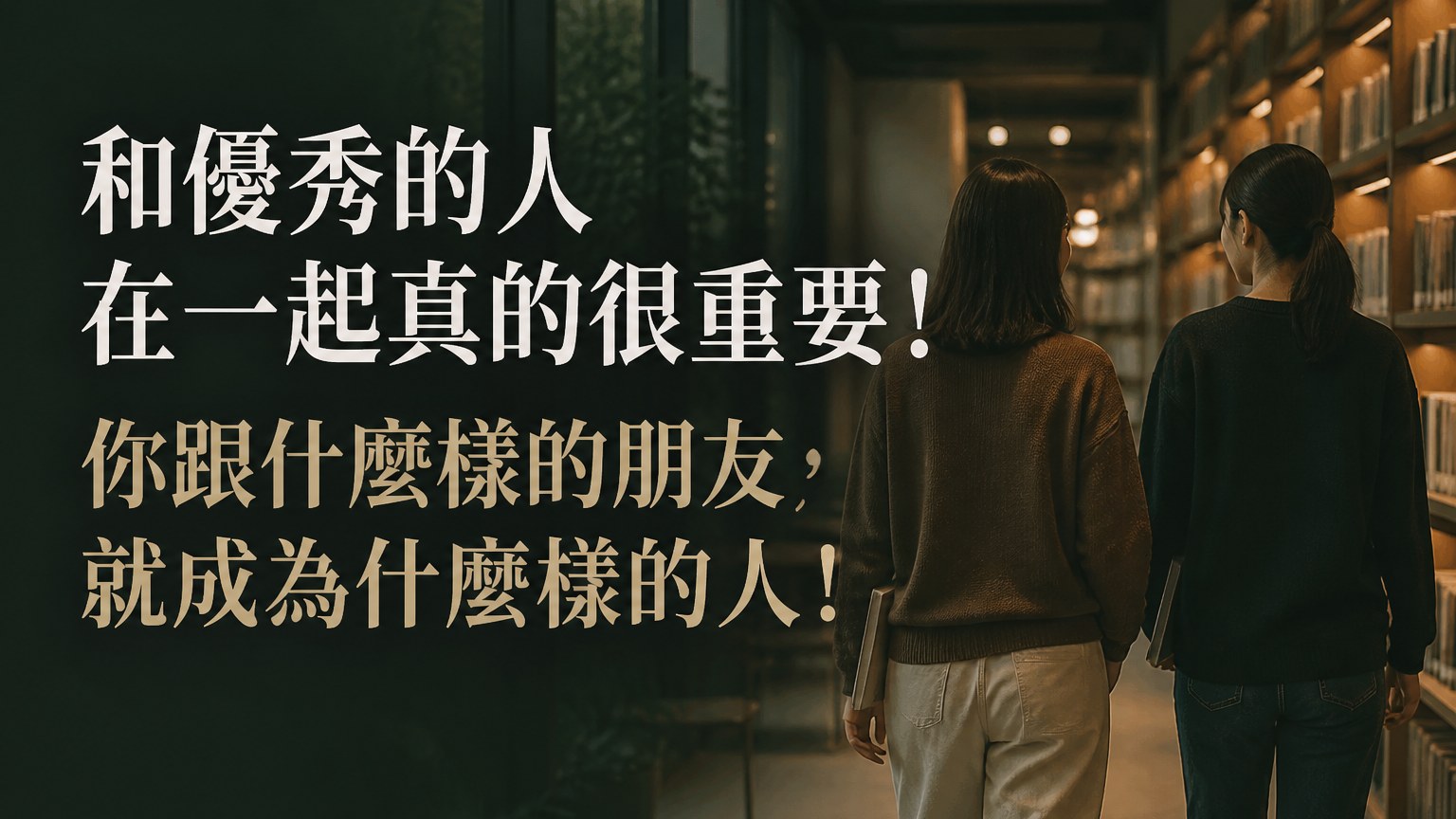 和優秀的人在一起真的很重要！你跟什麼樣的朋友，就成為什麼樣的人！