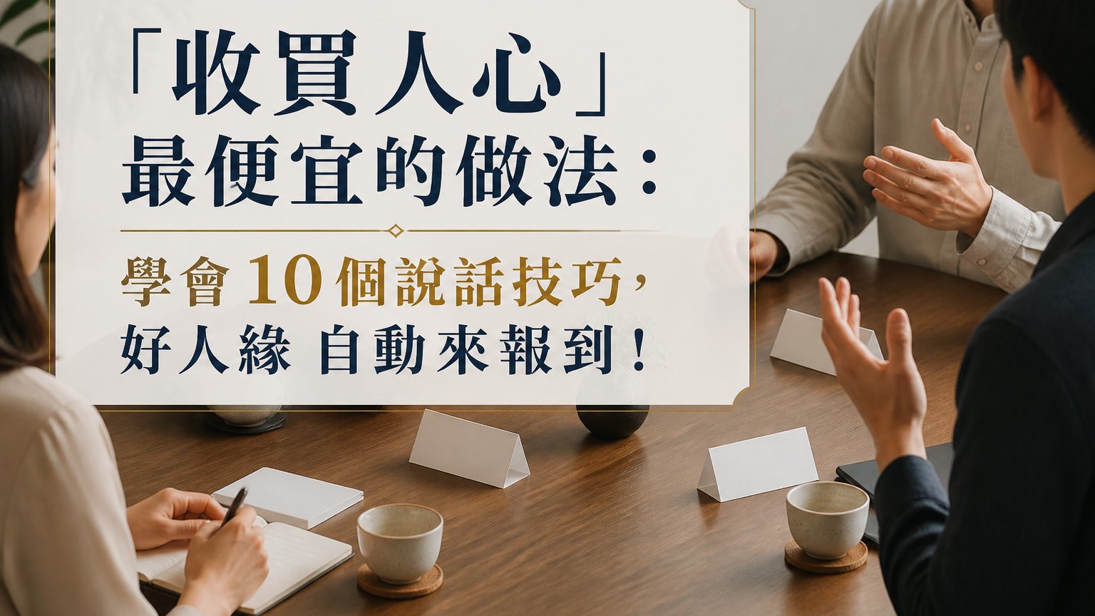 「收買人心」最便宜的做法：學會 10 個說話技巧，好人緣 自動來報到！