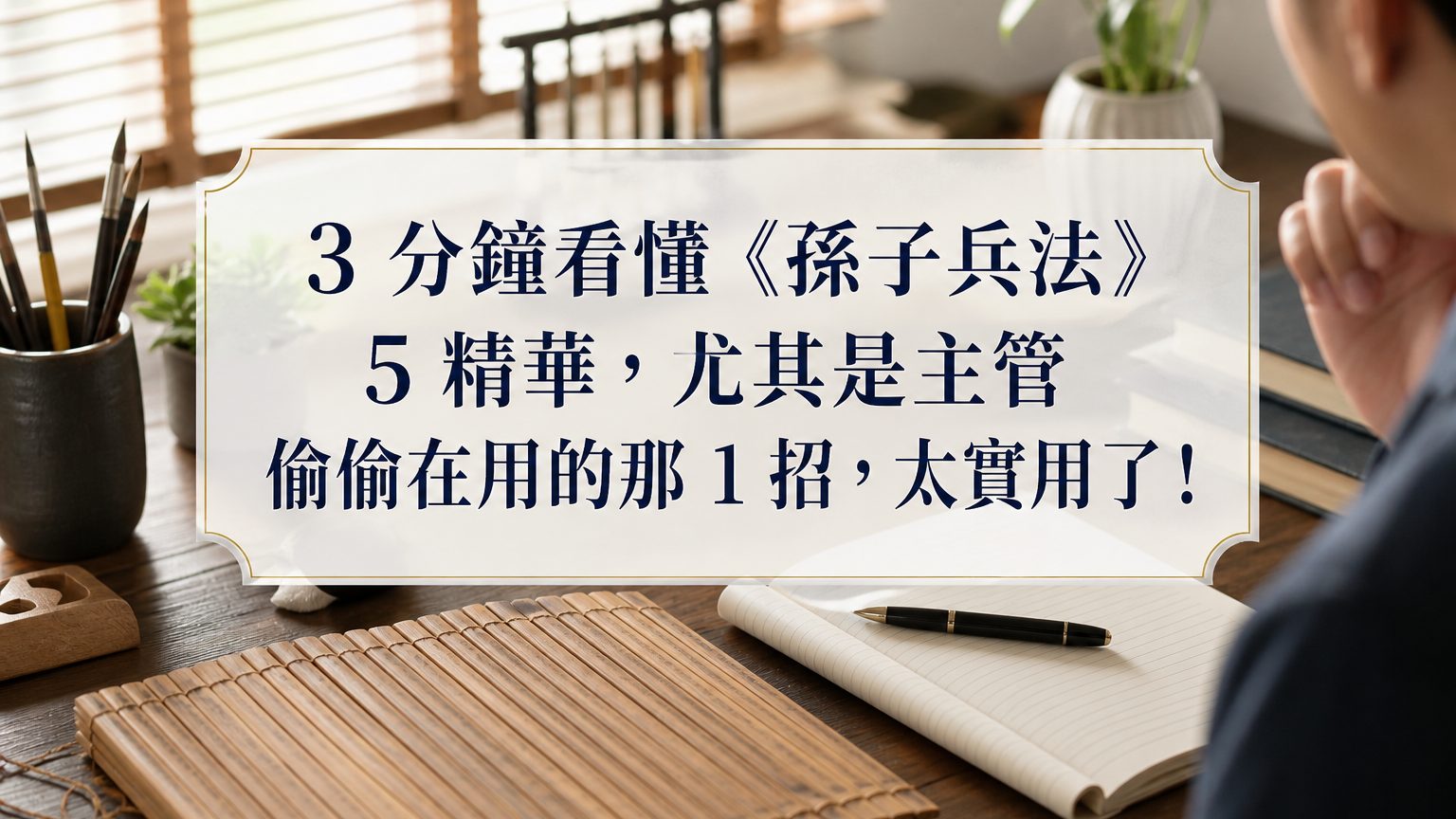 3 分鐘看懂《孫子兵法》5 精華，尤其是主管偷偷在用的那 1 招，太實用了！