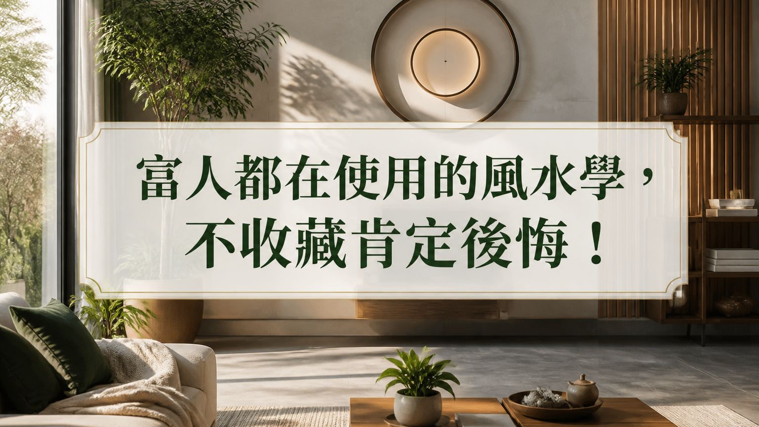 富人都在使用的風水學，不收藏肯定後悔！