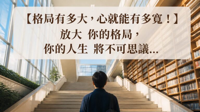 【格局有多大，心就能有多寬！】放大 你的格局，你的 人生 將不可思議…