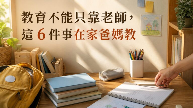教育不能只靠老師，這 6 件事在家爸媽教