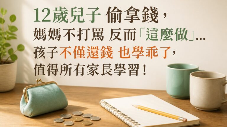 12歲兒子 偷拿錢，媽媽不打罵 反而「這麼做」…孩子不僅還錢 也學乖了，值得所有家長學習！