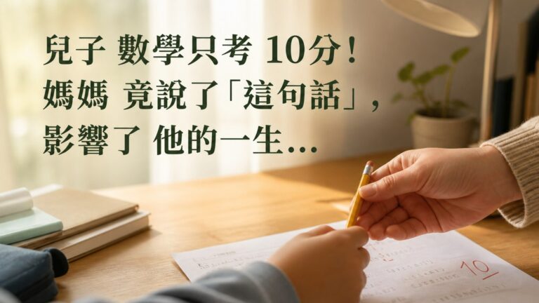 兒子 數學只考 10分！媽媽 竟說了「這句話」，影響了 他的一生…
