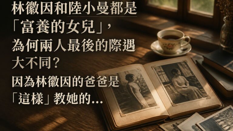 林徽因和陸小曼都是「富養的女兒」，為何兩人最後的際遇大不同？因為林徽因的爸爸是「這樣」教她的…