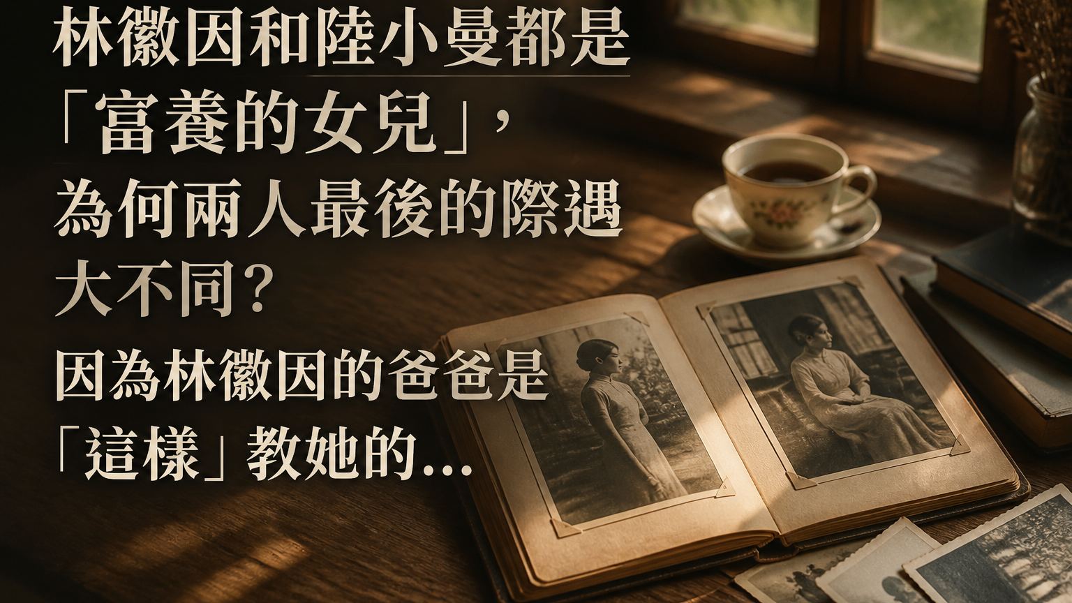 林徽因和陸小曼都是「富養的女兒」，為何兩人最後的際遇大不同？因為林徽因的爸爸是「這樣」教她的…