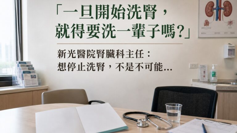 「一旦開始洗腎，就得要洗一輩子嗎？」新光醫院腎臟科主任：想停止洗腎，不是不可能…