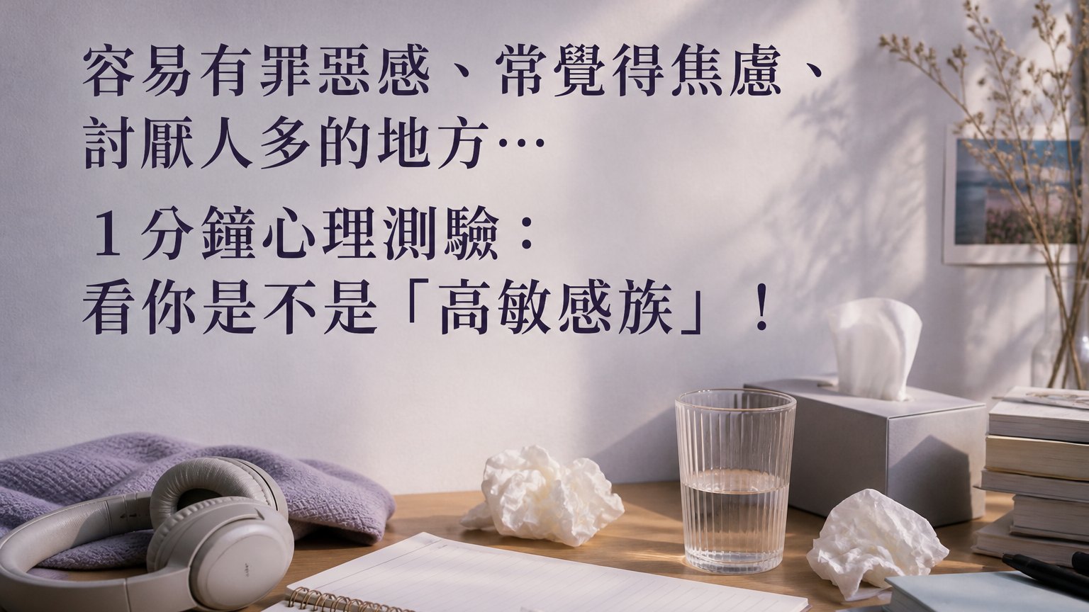 容易有罪惡感、常覺得焦慮、討厭人多的地方… １分鐘心理測驗：看你是不是「高敏感族」！