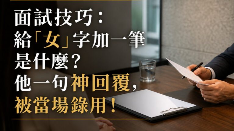 面試技巧：給「女」字加一筆是什麼？他一句神回覆，被當場錄用！