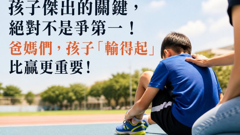 孩子傑出的關鍵，絕對不是爭第一！爸媽們，孩子「輸得起」比贏更重要！
