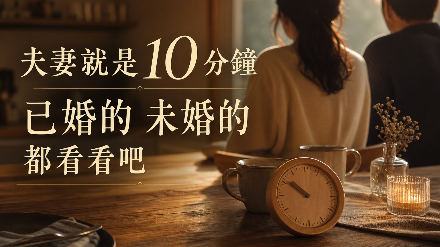 夫妻就是10分鐘，已婚的 未婚的都看看吧，看完你會幸福一倍！