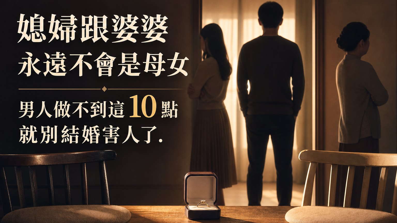 媳婦跟婆婆，永遠不會是母女！呂秋遠：男人做不到這 10 點，就別 結婚害人了…