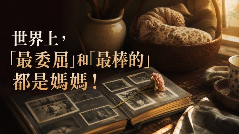 世界上，「最委屈」和「最棒的」都是媽媽！ (別等到她走了，才懂得珍惜…)