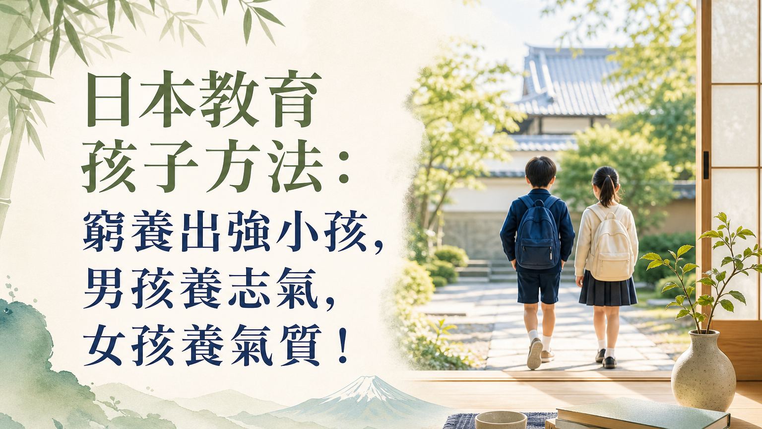 日本教育孩子方法：窮養出強小孩，男孩養志氣，女孩養氣質！