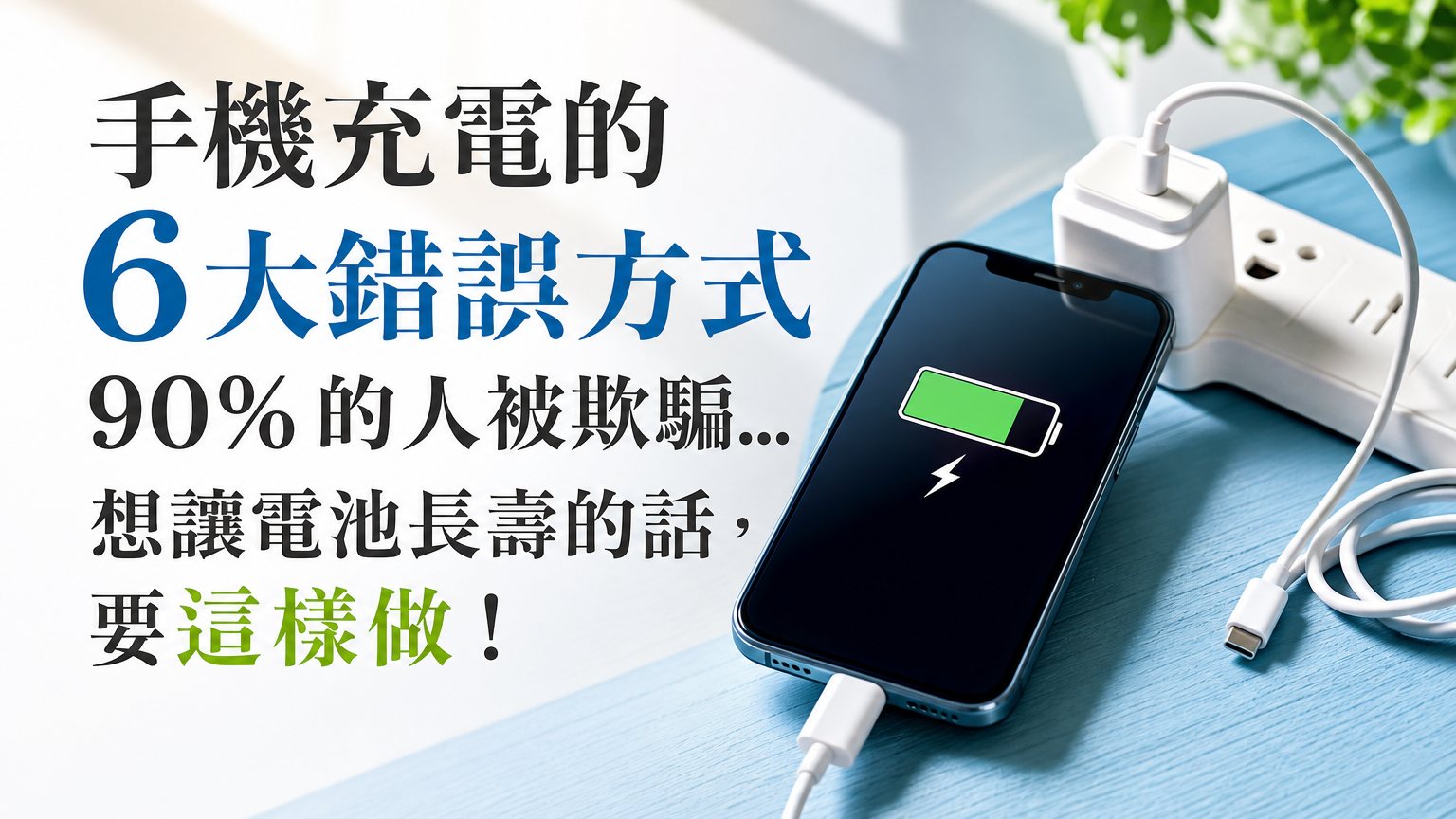 手機充電的 6 大錯誤方式，90% 的人被欺騙… 想讓電池長壽的話，要這樣做！
