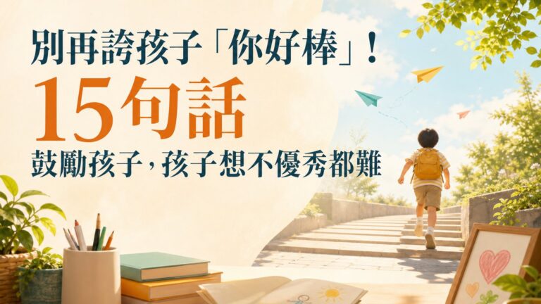 別再誇孩子「你好棒」！心理學 教授：聰明父母用 15句話 鼓勵孩子，孩子想不優秀都難