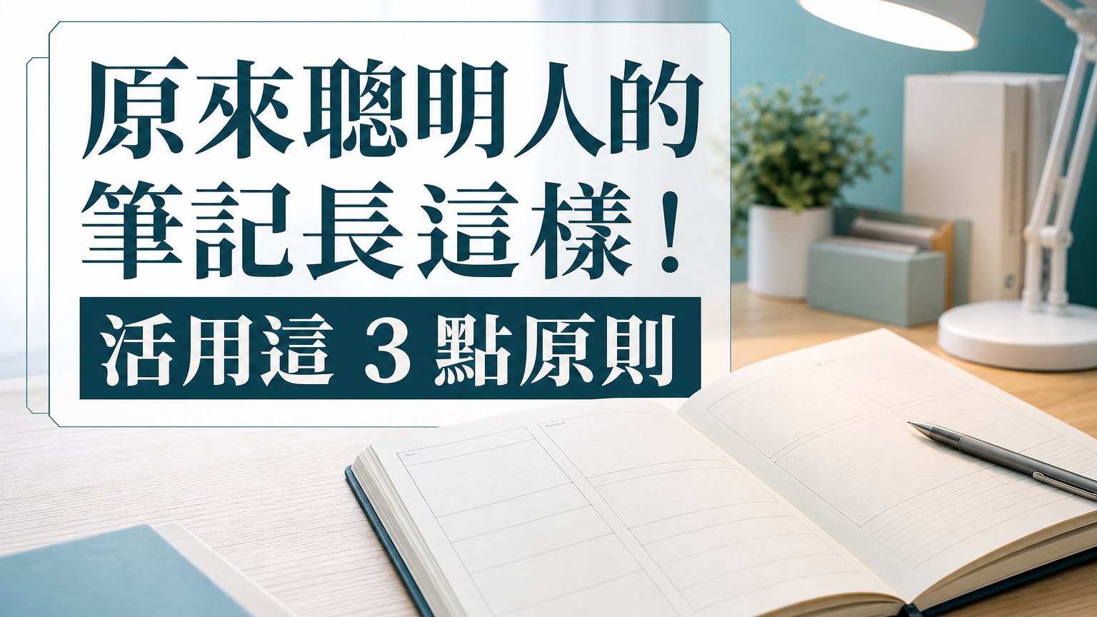 原來聰明人的筆記長這樣！活用這 ３ 點原則 ，讓你讀書更有趣 、工作有效率！