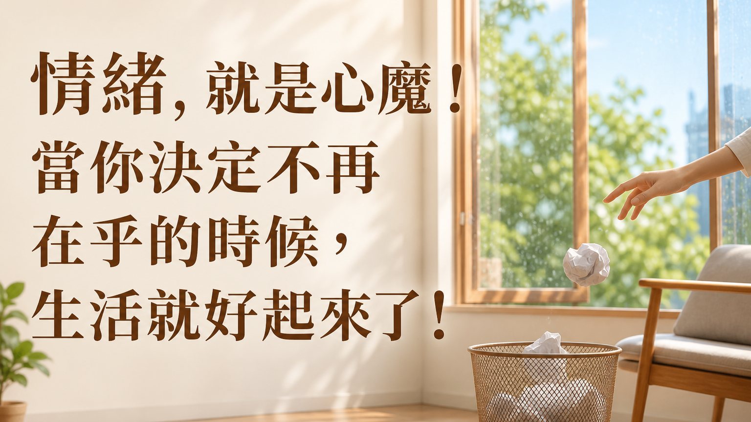 情緒，就是心魔！當你決定不再在乎的時候，生活就好起來了！
