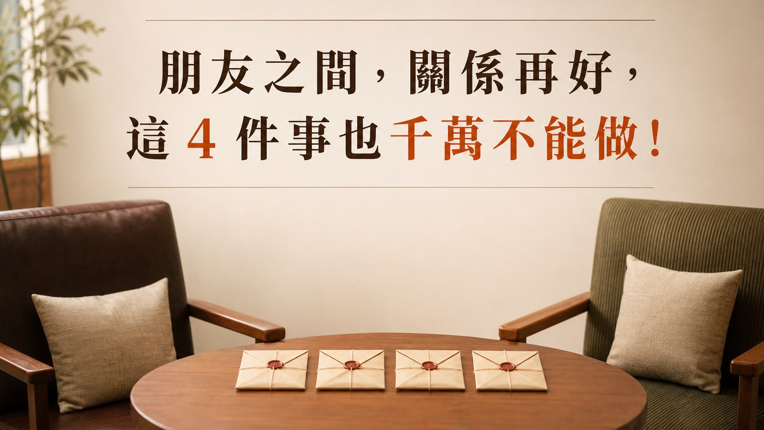 朋友之間，關係再好，這 4 件事也千萬不能做！否則你們將漸行漸遠…