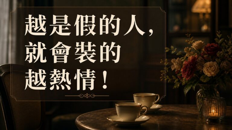 越是假的人，就會裝的越熱情！那種誰都好的人，看似好相處，但其實是一種狡猾…