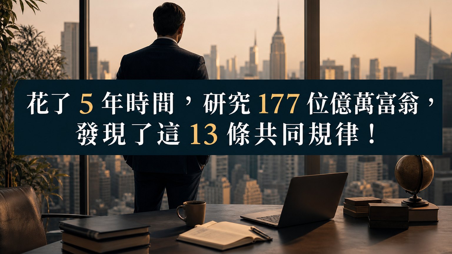 花了 5 年時間，研究 177 位百萬富翁，發現了這 13 條共同規律！值得學習