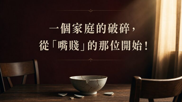 一個家庭的破碎，從「嘴賤」的那位開始！