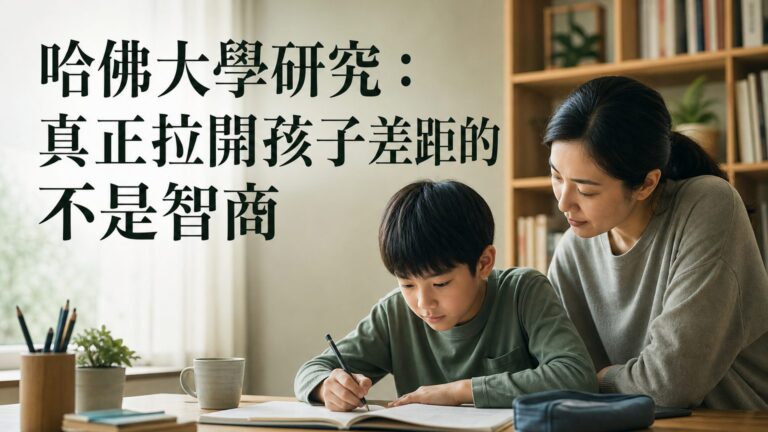 哈佛大學研究：真正拉開孩子差距的不是智商，而是這 5 個習慣！〈爸媽可以看看〉